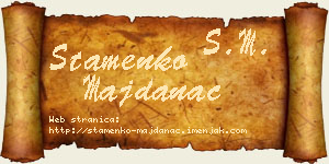 Stamenko Majdanac vizit kartica
